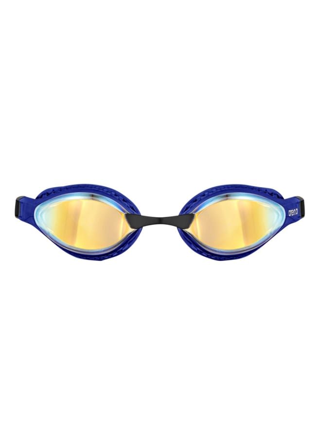 arena Air-Speed Mirror Yellow Copper-Blue Goggles, Racing, Pool, Equipment, Uni Adult - Professional Racing Goggles with Honeycomb Seals - Image 1